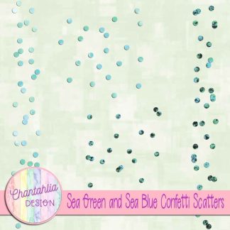 Free sea green and sea blue confetti scatters