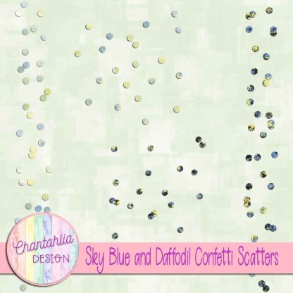 Free sky blue and daffodil confetti scatters