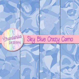 Free sky blue crazy camo digital papers