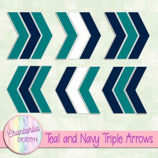 Free teal and navy triple arrows