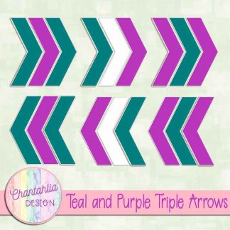 Free teal and purple triple arrows