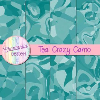 Free teal crazy camo digital papers