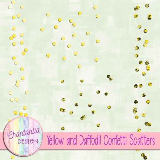 Free yellow and daffodil confetti scatters