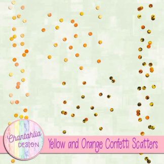 Free yellow and orange confetti scatters