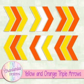Free yellow and orange triple arrows