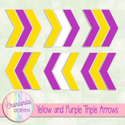 Free yellow and purple triple arrows