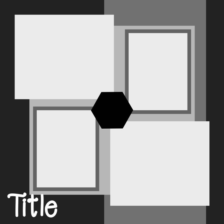 Free Digital Scrapbook Layout Template to Create your own Unique Pages