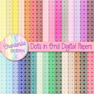 free digital papers featuring a dots in grid design