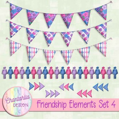 Free design elements in a Friendship theme.