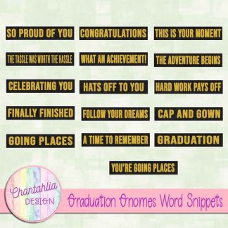 Free word snippets in a Graduation Gnomes theme