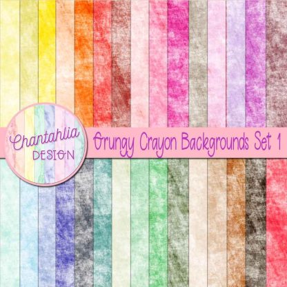 Free digital papers featuring a grungy crayon design