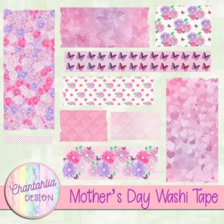 Free washi tape in a Mother's Day theme