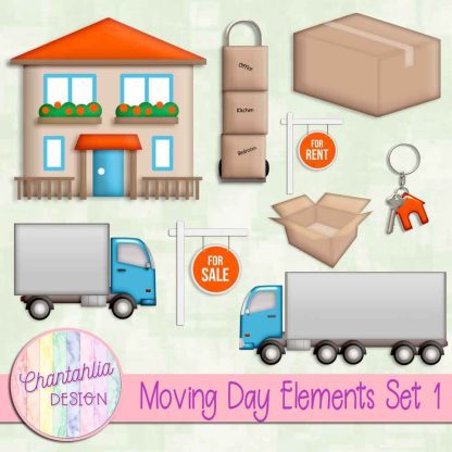 Free design elements in a Moving Day theme