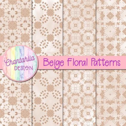 Free beige floral patterns