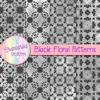 Free black floral patterns