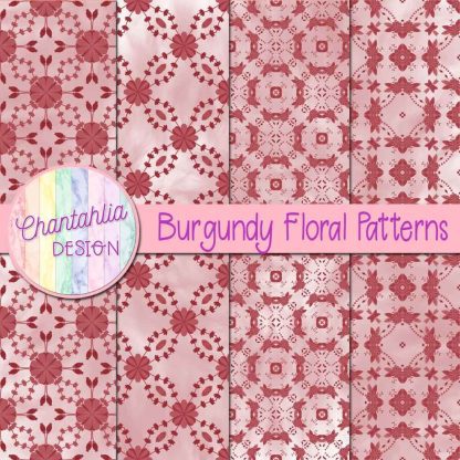 Free burgundy floral patterns