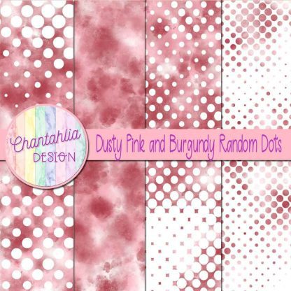 Free dusty pink and burgundy random dots digital papersFree dusty pink and burgundy random dots digital papers