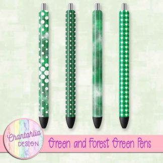 Free green and forest green pens