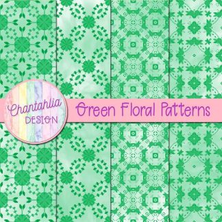 Free green floral patterns