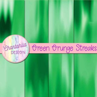 Free green grunge streaks digital papers