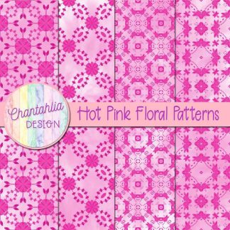 Free hot pink floral patterns