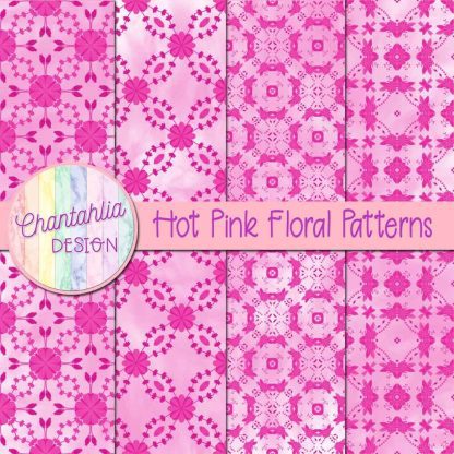 Free hot pink floral patterns