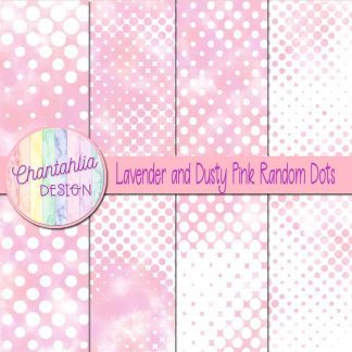 Free lavender and dusty pink random dots digital paper