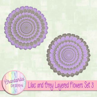Free lilac and grey layered flowers