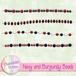 Free navy and burgundy beads design elements