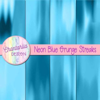 Free neon blue grunge streaks digital papers