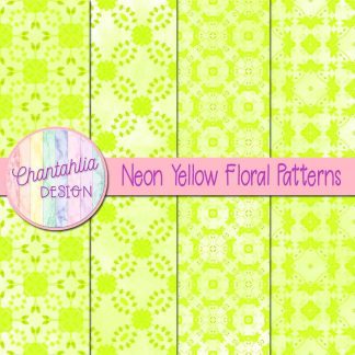 Free neon yellow floral patterns