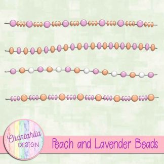 Free peach and lavender beads design elements