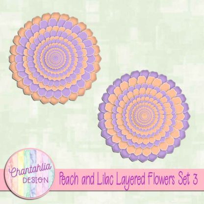 Free peach and lilac layered flowers