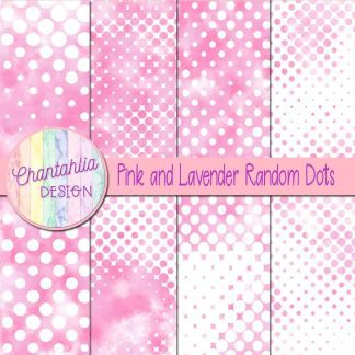 Free pink and lavender random dots digital papers