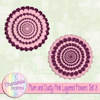 Free plum and dusty pink layered flowers