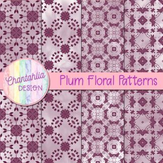 Free plum floral patterns