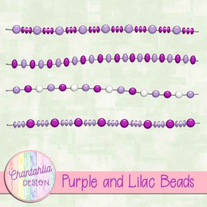 Free purple and lilac beads design elements