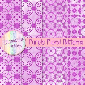 Free purple floral patterns