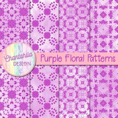 Free purple floral patterns