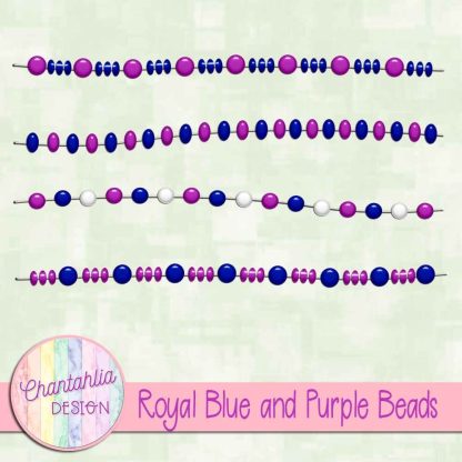 Free royal blue and purple beads design elements
