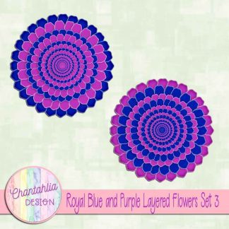 Free royal blue and purple layered flowers