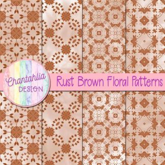 Free rust brown floral patterns