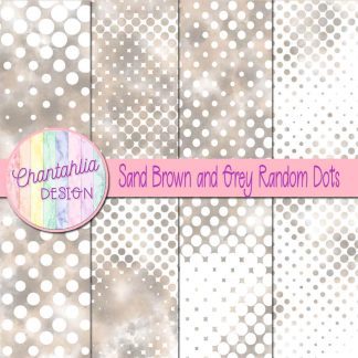 Free sand brown and grey random dots digital papers