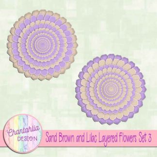 Free sand brown and lilac layered flowers