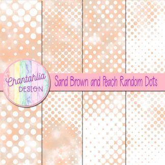 Free sand brown and peach random dots digital papers