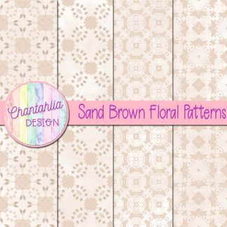 Free sand brown floral patterns