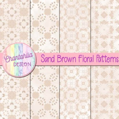 Free sand brown floral patterns