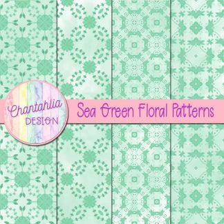 Free sea green floral patterns
