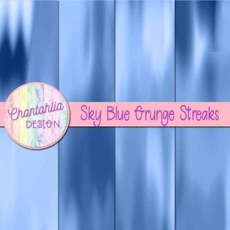 Free sky blue grunge streaks digital papers