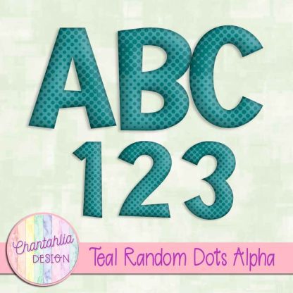 Free teal random dots alpha